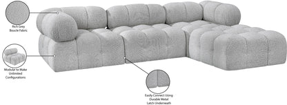Ames - 4 Piece Fabric Modular Sectional