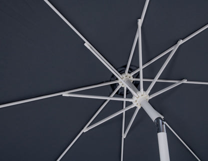 Fiji - Aluminum Patio Umbrella With Round Black And White Base