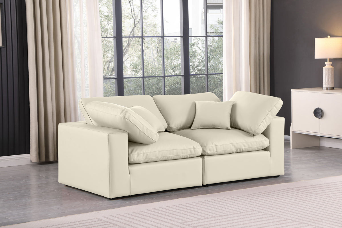 Comfy - Faux Leather Modular Sofa 2 Seats