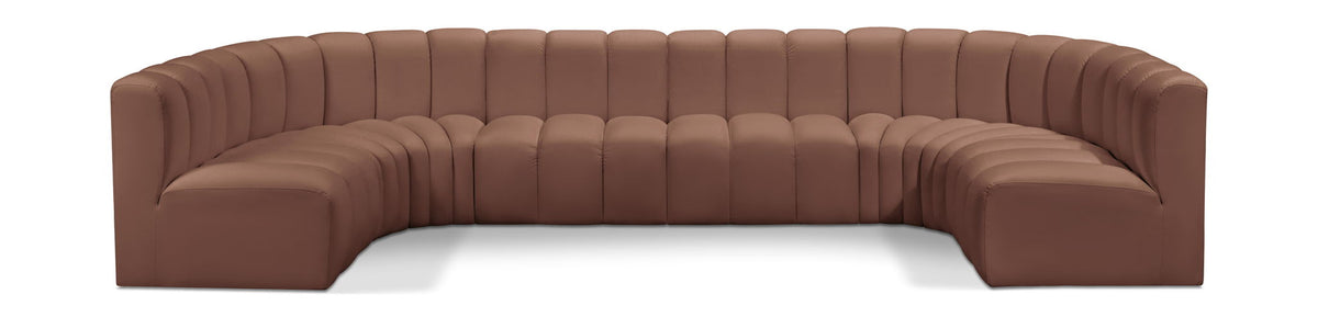 Arc - Faux Leather Modular U-Shaped Sectional