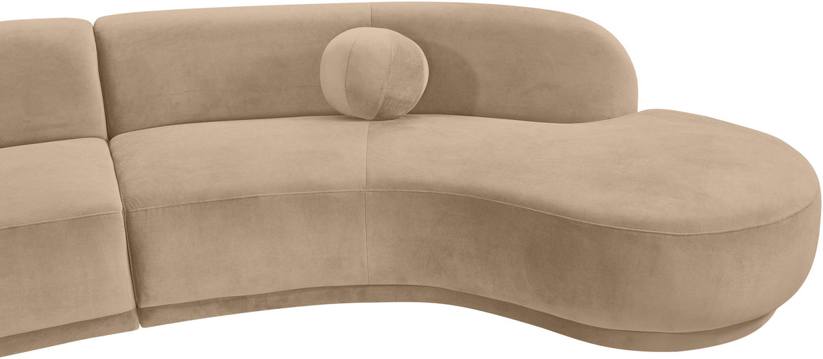 Avra - 177.5" Velvet Performance Fabric Upholstered Sectional