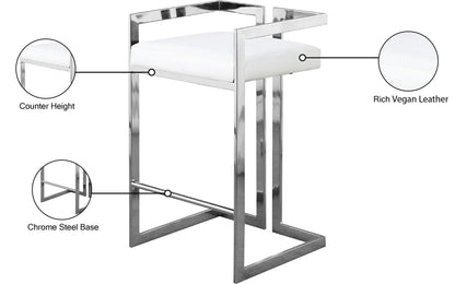 Ezra - Stool with Chrome Legs (Set of 2)