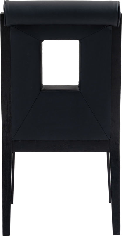 Gwendolyn - Faux Leather Dining Side Chair With Black Frame (Set of 2)