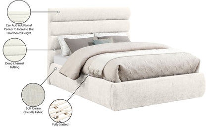 Adam - Chenille Fabric Bed With 52" Headboard