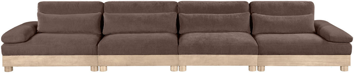 Turin - Chenille Fabric Upholstered Modular Sectional - Brown