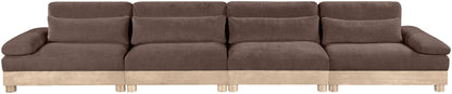 Turin - Chenille Fabric Upholstered Modular Sectional - Brown