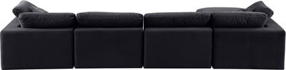 Comfy - 5 Piece Velvet Modular Sectional With Chaise