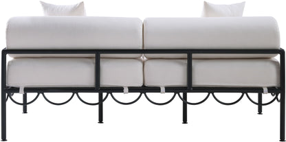 Portofino - Resilient Water Repellent Fabric 69.75" Upholstered Outdoor Patio Loveseat