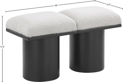 Pavilion - 2 Piece Modular Bench With Black Base