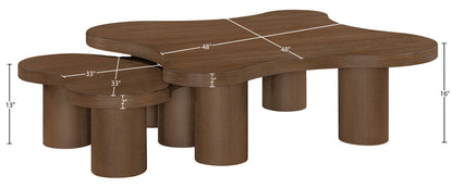 Cove - Oak Veneer And Solid Wood 2 Piece Coffee Table