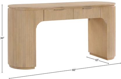 Astrid - Solid Wood And Oak Veneer Desk