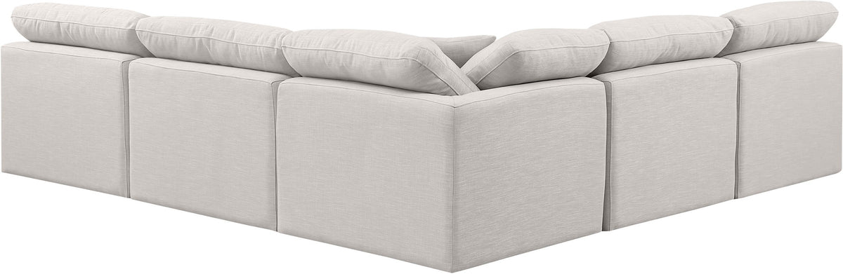 Indulge - Linen 5 Piece Modular Corner Armless Sectional