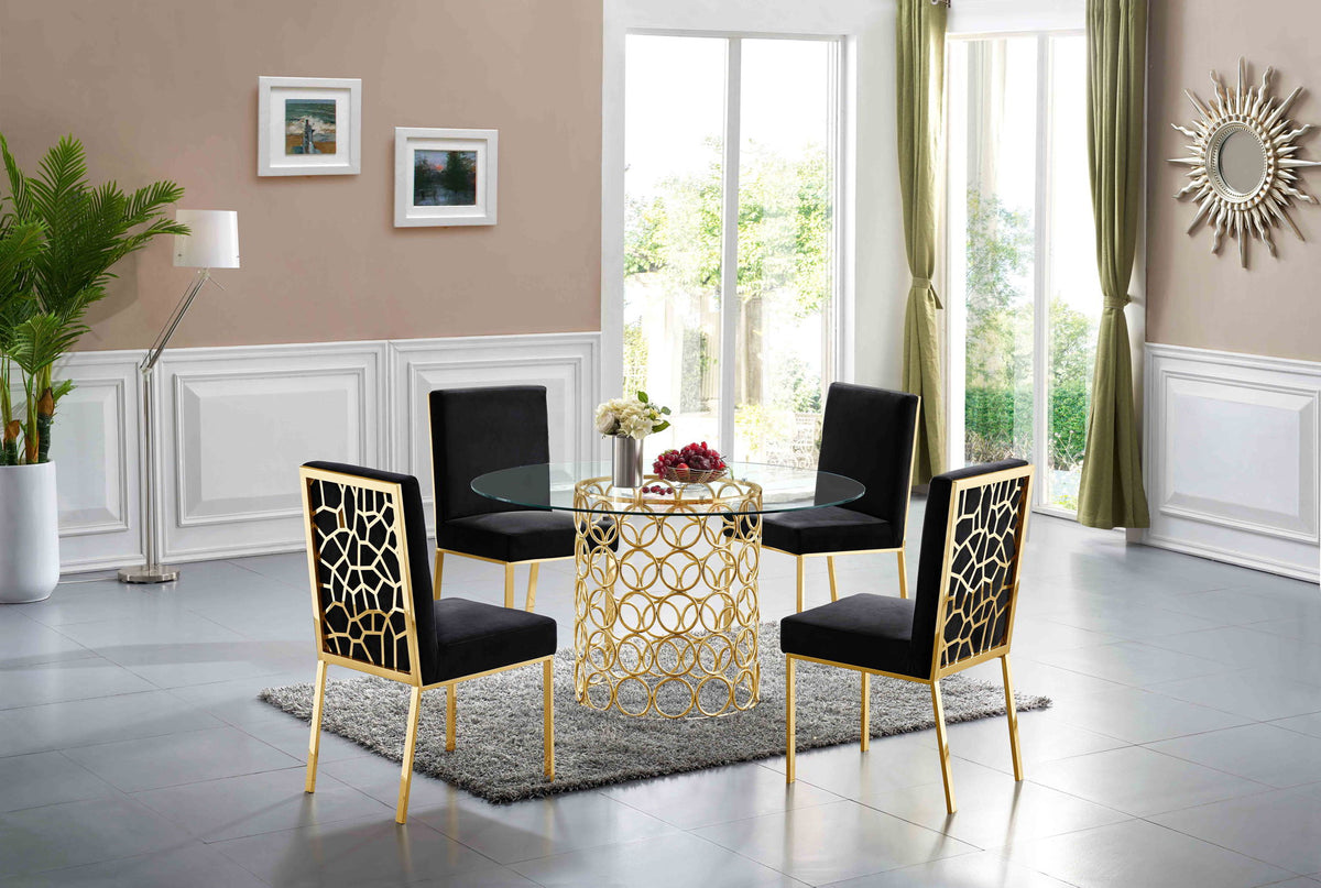 Opal - Dining Chair with Gold Legs (Set of 2)