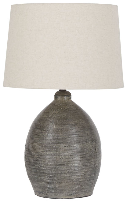 Joyelle - Terracotta Table Lamp - Gray