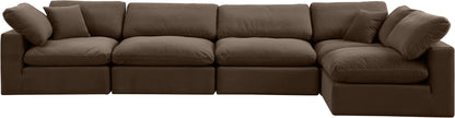 Comfy - 5 Piece Velvet Modular Sectional