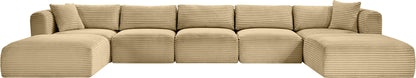 Shaggy - 7 Piece Modular Sectional With 2 Ottomans