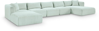 Shaggy - 6 Piece Modular Sectional With Chaise And Ottoman