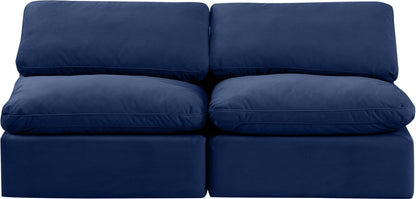 Indulge - Velvet 2 Seat Modular Armless Sofa