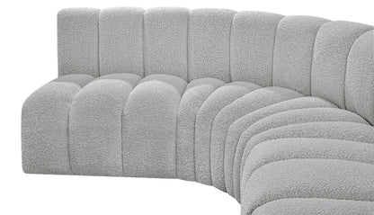Arc - Boucle Fabric 6 Piece U-Shaped Modular Sofa