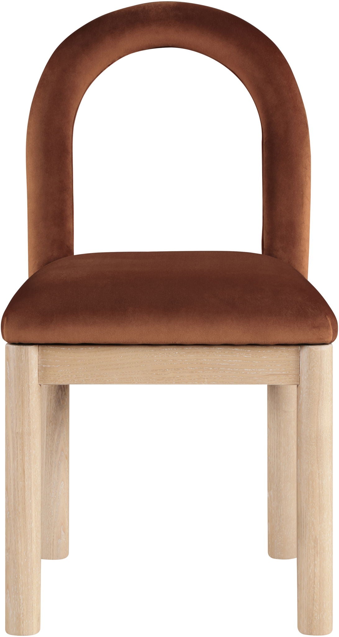 Conrad - Velvet Dining Chair With Natural Legs