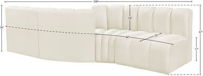Arc - Velvet 4 Piece Sofa