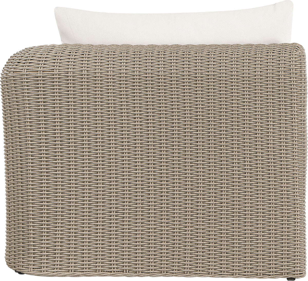 Seacrest - Olefin Water Resistant Fabric And Wicker Outdoor Patio Right Arm Chair