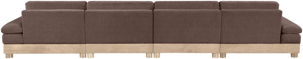 Turin - Chenille Fabric Upholstered Modular Sectional - Brown