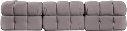 Orin - Velvet 4 Piece Modular Sectional With Chaise