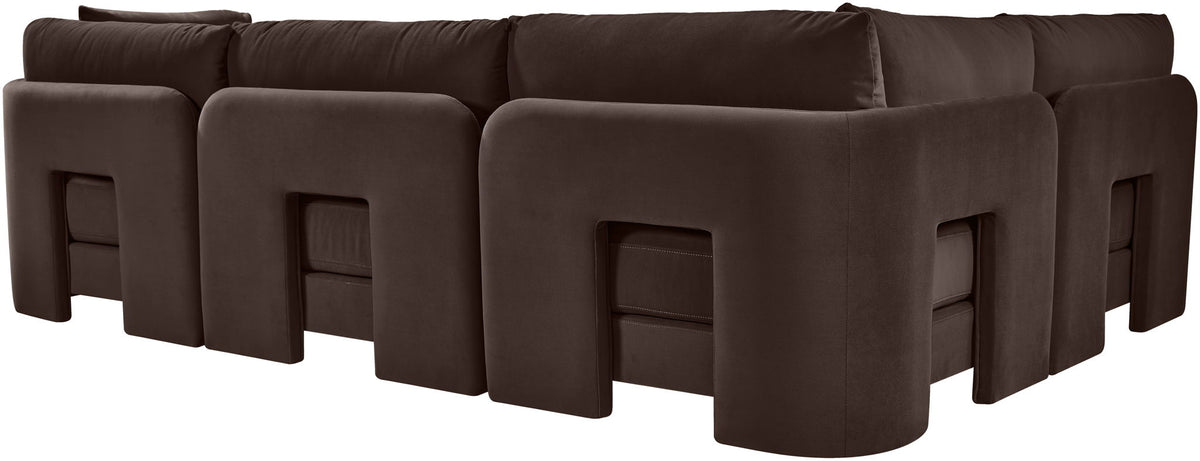 Hammond - Velvet Performance Fabric Upholstered 4 Piece Sectional