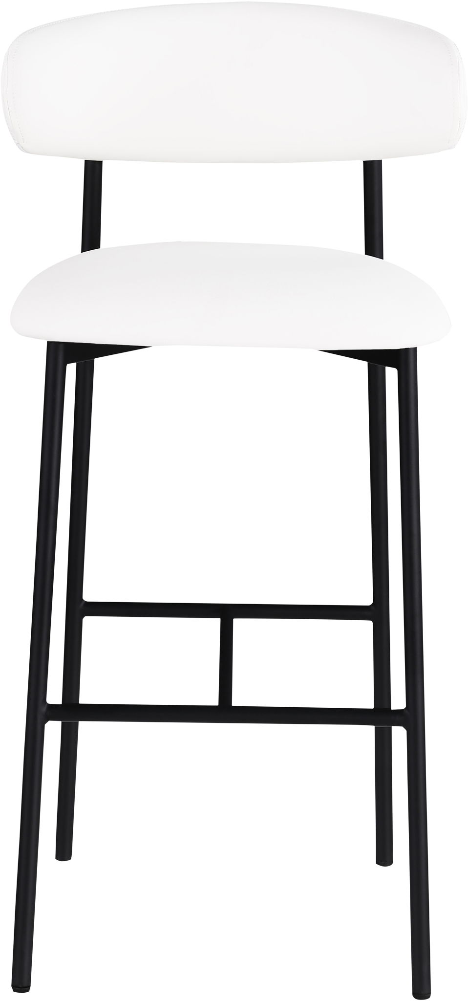 Lupita - Vegan Leather Upholstered Bar Stool With Matte Black Frame (Set of 2)
