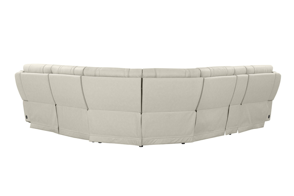 Sausalito - 6 Piece Modular Zero Gravity Power Reclining Sectional With Power Adjustable Headrests - Platinum Envy