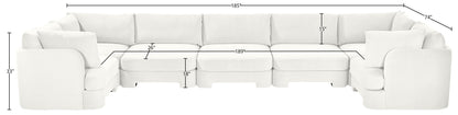 Hammond - Velvet Performance Fabric Upholstered 7 Piece U-Shaped Sectional