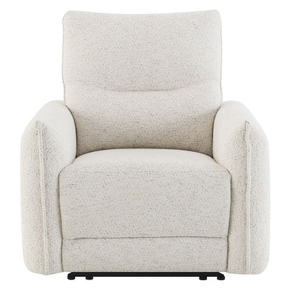 Lalisa - Power Motion Recliner With USB Port - Cream Chenille