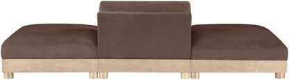 Turin - Chenille Fabric Upholstered Modular Sectional - Brown