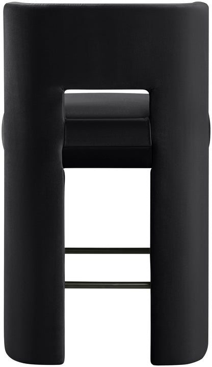Zuno - Velvet Performance Fabric Upholstered Counter Stool (Set of 2)