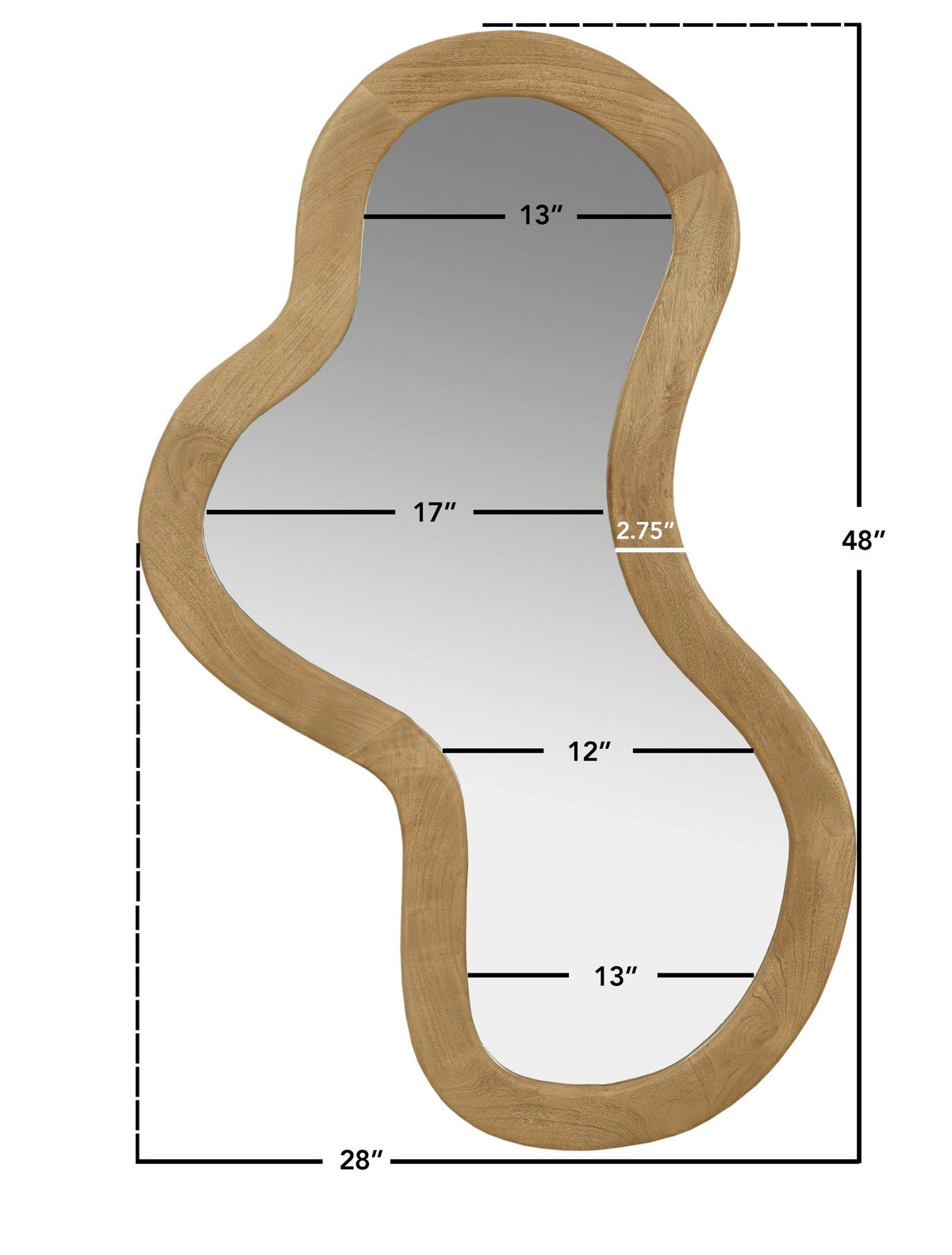 Oblique - Mirror - Wood