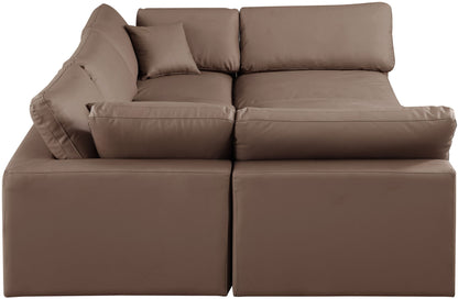 Comfy - 6 Piece Faux Leather Sectional