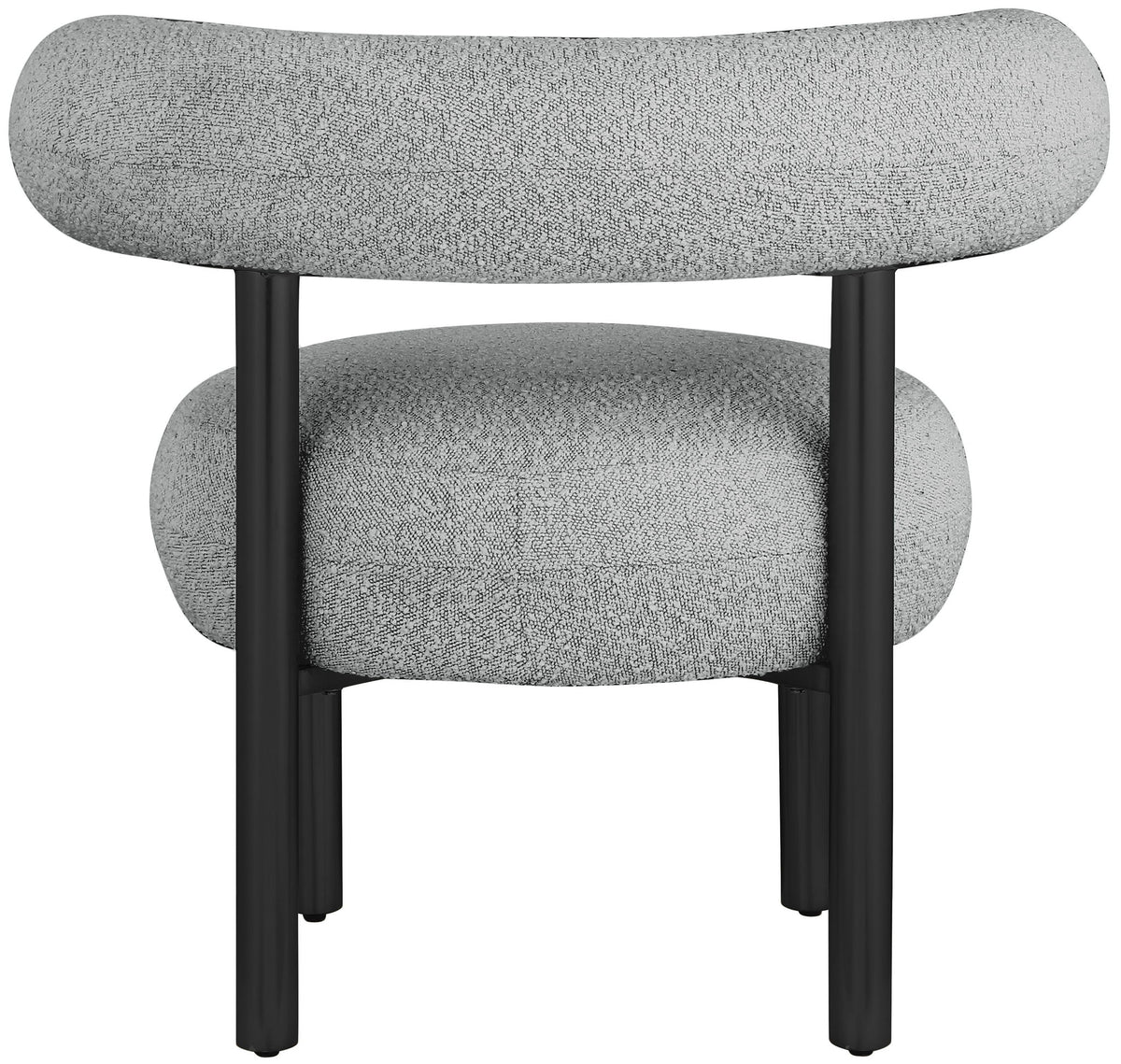 Bordeaux - Boucle Fabric Accent Chair With Black Legs