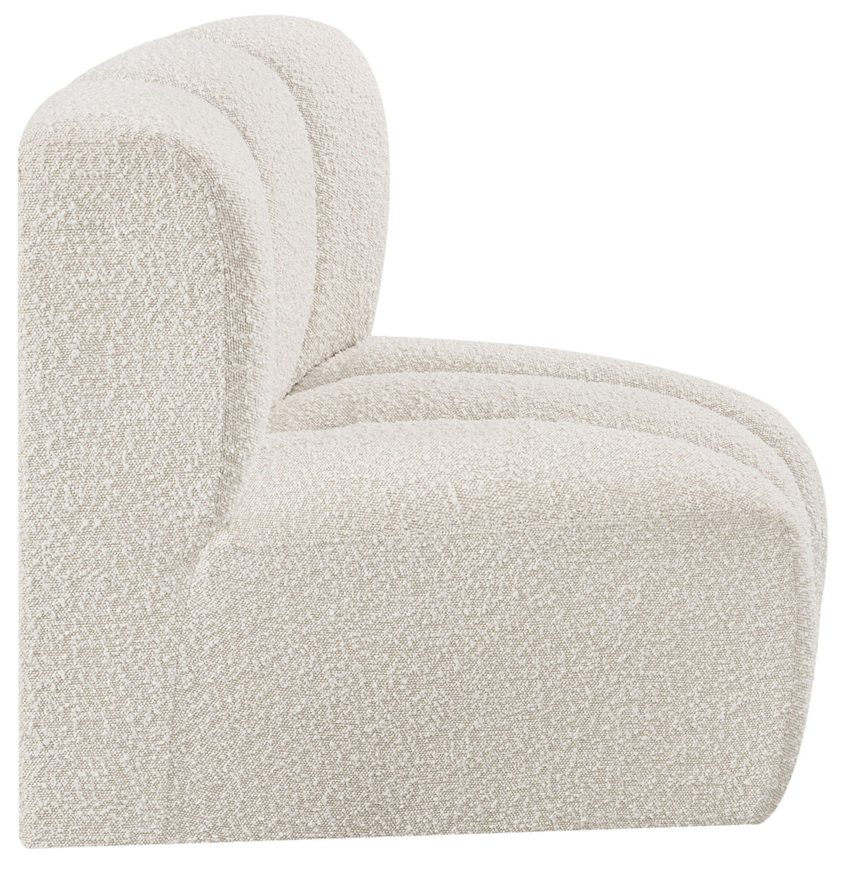 Arc - Boucle Fabric Curved Corner Chair