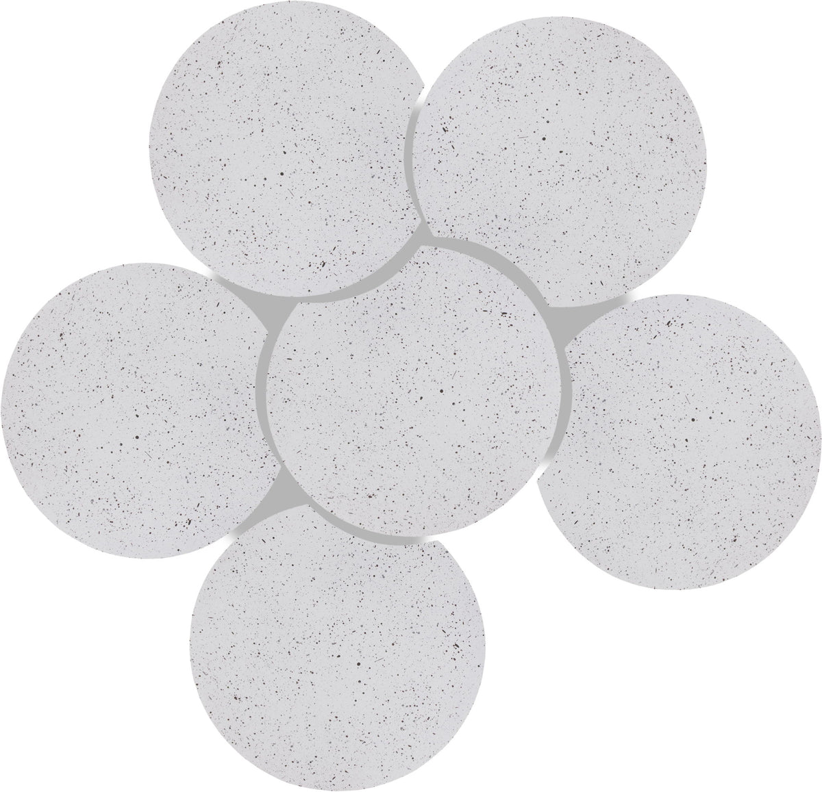 Dimple - 6 Piece Modular Coffee Table - Terazzo Finish