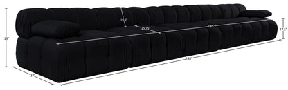 Orin - Velvet 5 Piece Modular Armless Sofa