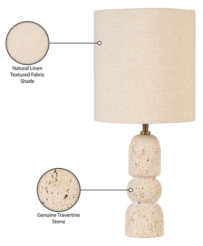 Paros - Base And Linen Textured Fabric Shade Table Lamp