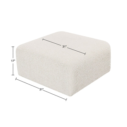 Arc - Boucle Fabric Ottoman