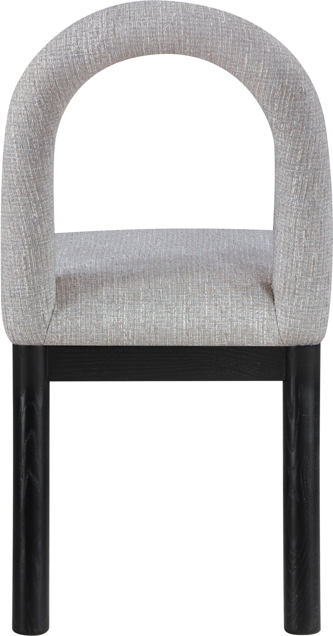 Conrad - Linen Dining Chair With Black Legs