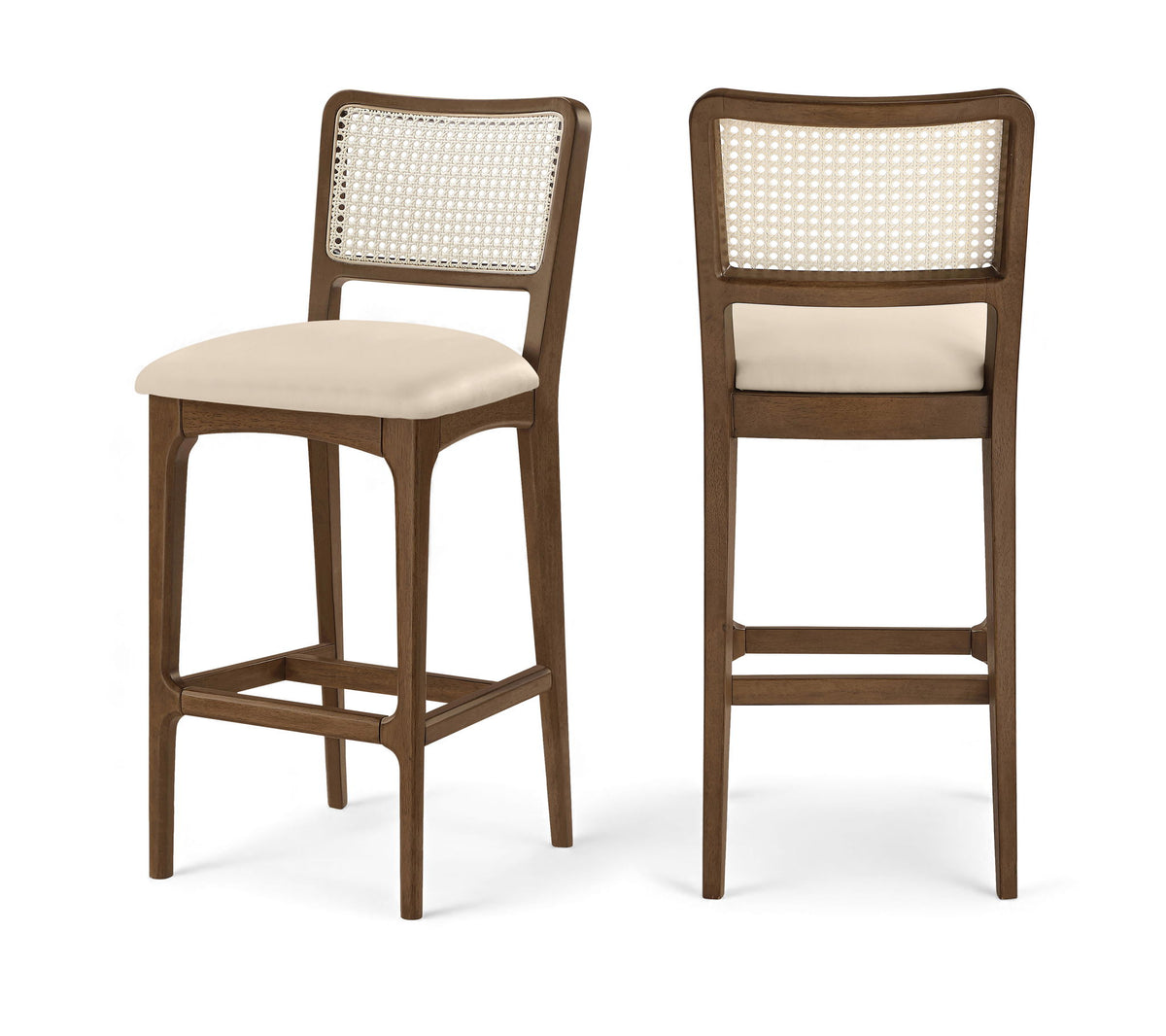 Atrium - Upholstered Bar Stool (Set of 2) - Brushed Brown Frame