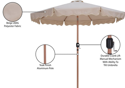Amalfi - Patio Umbrella - Light Brown Pole