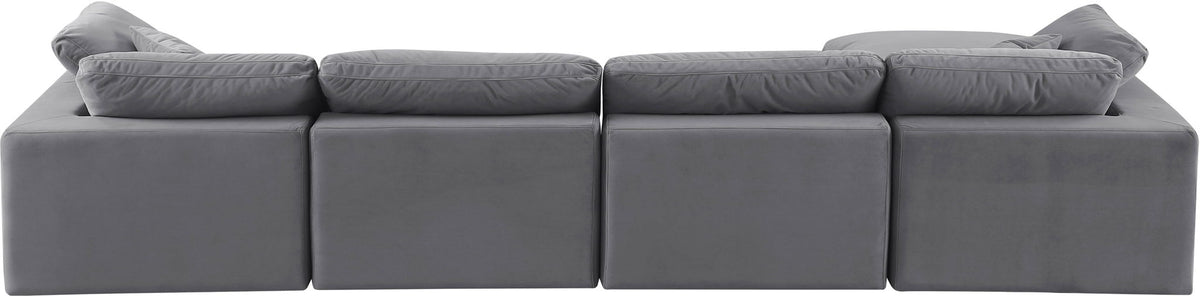 Comfy - 5 Piece Velvet Modular Sectional With Chaise