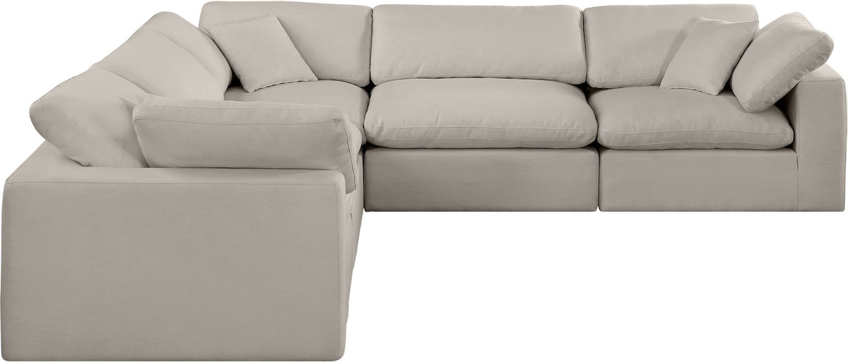 Comfy - 5 Piece Linen Modular Corner Sectional