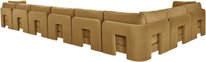 Hammond - Velvet Performance Fabric Upholstered 8 Piece L-Shaped Sectional