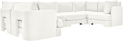 Hammond - Velvet Performance Fabric Upholstered 6 Piece U-Shaped Sectional